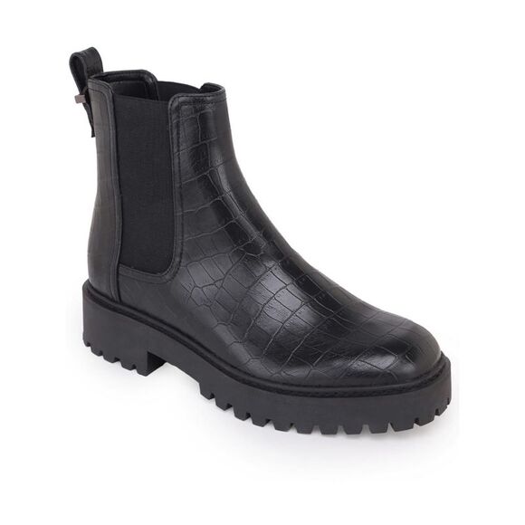 REACTION KENNETH COLE Shoes - REACTION KENNETH COLE Womens Black Salt Lug Chelsea Toe Wedge Chelsea 5.5 M